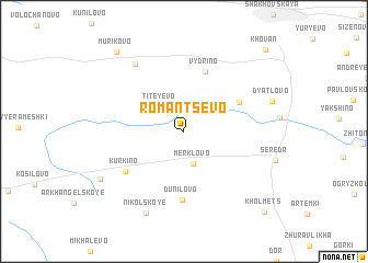 map of Romantsëvo