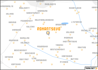 map of Romantsevo