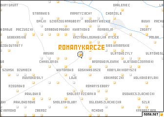 map of Romany Karcze