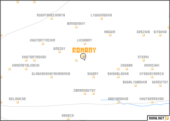 map of Romany