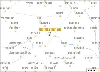 map of Romazières