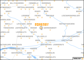 map of Romenay