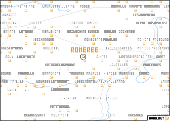 map of Romerée