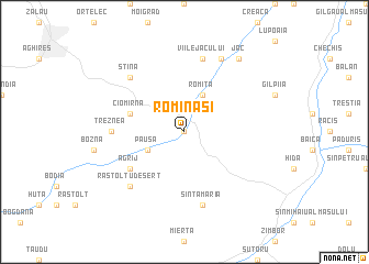 map of Romînaşi