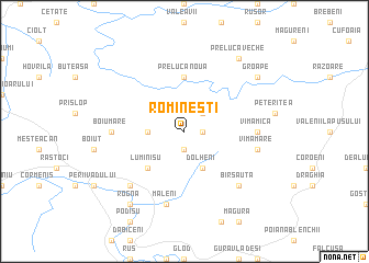 map of Romîneşti