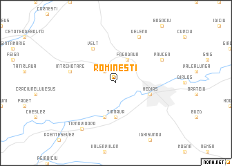 map of Romîneşti