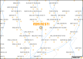 map of Romîneşti