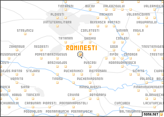 map of Romîneşti