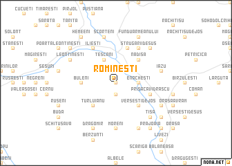 map of Romîneşti