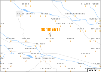 map of Romîneşti