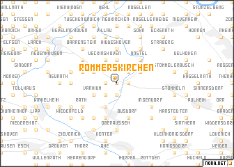 map of Rommerskirchen