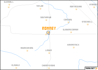 map of Romney