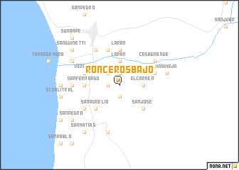 map of Ronceros Bajo