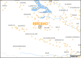 map of Rončevići