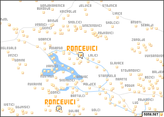 map of Rončevići