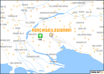 map of Ronchi dei Legionari