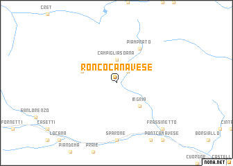 map of Ronco Canavese