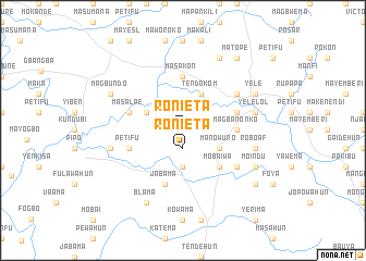 map of Ronieta