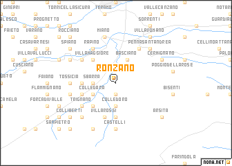 map of Ronzano