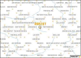 map of Ronzet