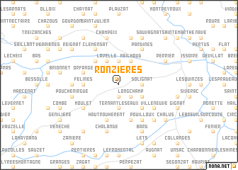 map of Ronzières