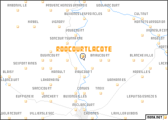 map of Roôcourt-la-Côte