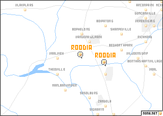 map of Roodia