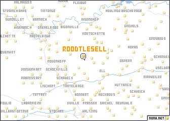 map of Roodt-lès-Ell