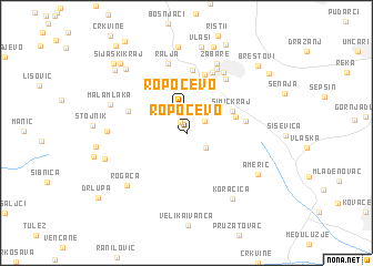 map of Ropočevo