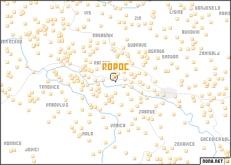 map of Ropoč