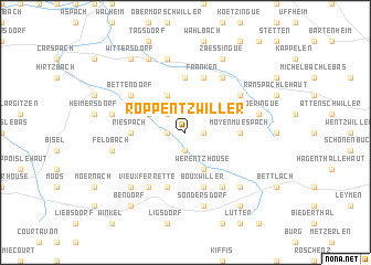 map of Roppentzwiller