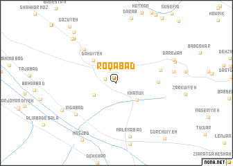 map of Roqābād