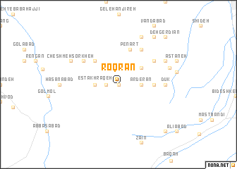 map of Roqrān