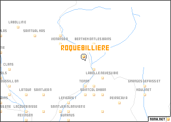 map of Roquebillière