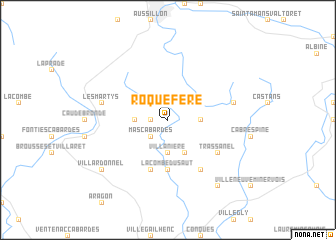 map of Roquefère