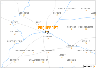 map of Roquefort