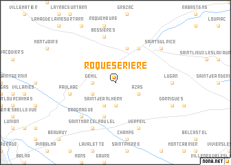 map of Roquesérière