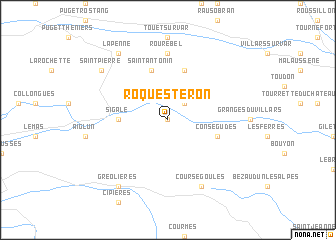 map of Roquestéron