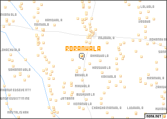 map of Rorānwāla