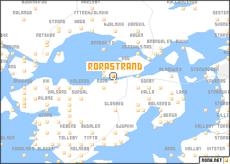 map of Röra Strand