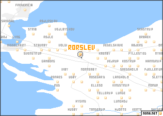 map of Rorslev