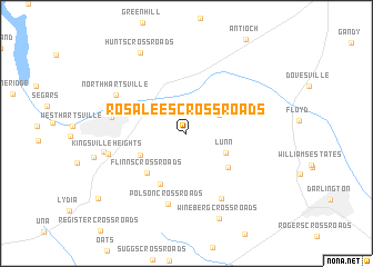 map of Rosa Lees Crossroads