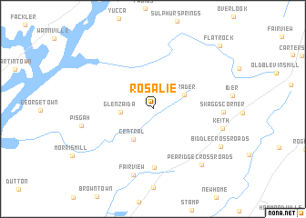 map of Rosalie