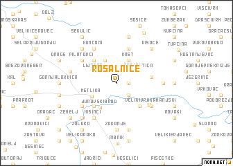 map of Rosalnice