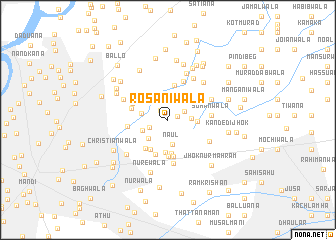 map of Rosanīwāla