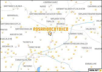 map of Rosario Ocotoxco