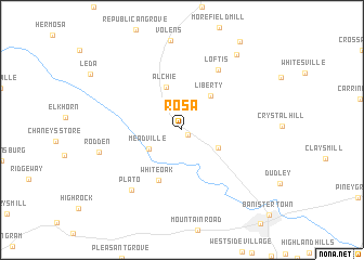 map of Rosa