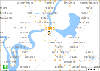 map of Rosa