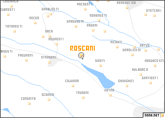 map of Roşcani