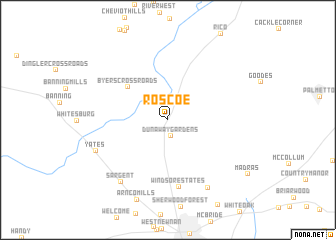 map of Roscoe